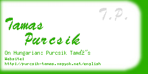 tamas purcsik business card